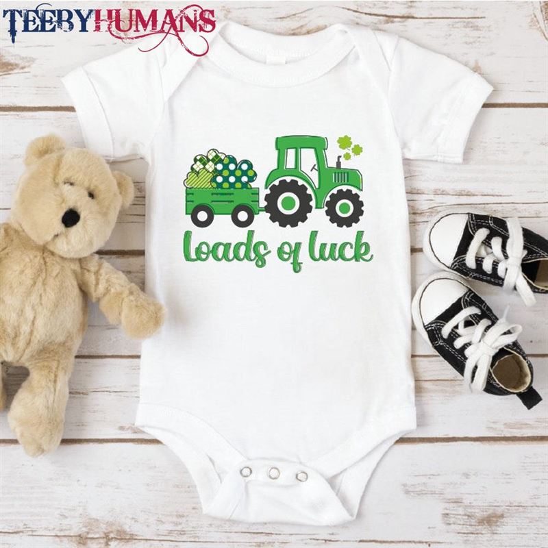 Loads Of Lucky St Patricks Day Onesie Patrick Outfit Four Leaf Clover Shirt Classic Sweatshirt