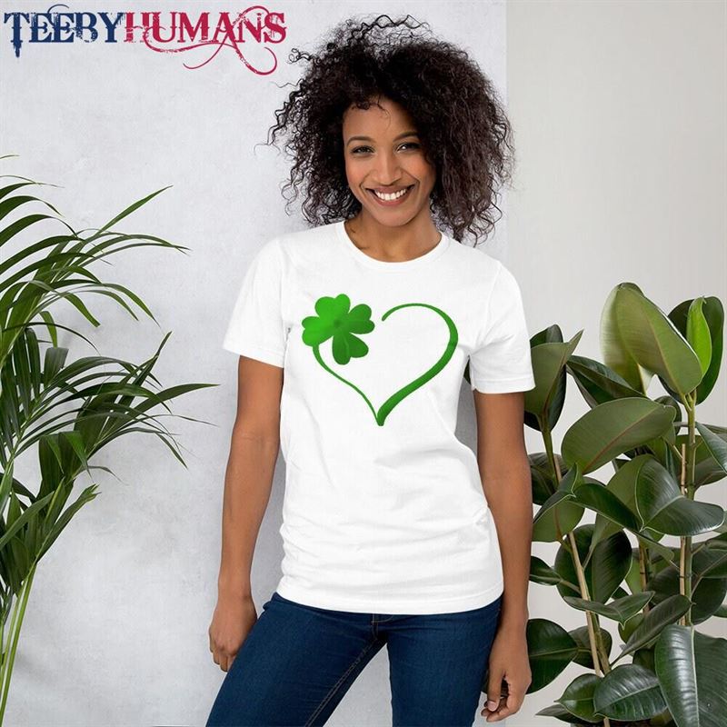 Lucky Heart T Shirt St Patricks Day Shirts Women Unisex Classic