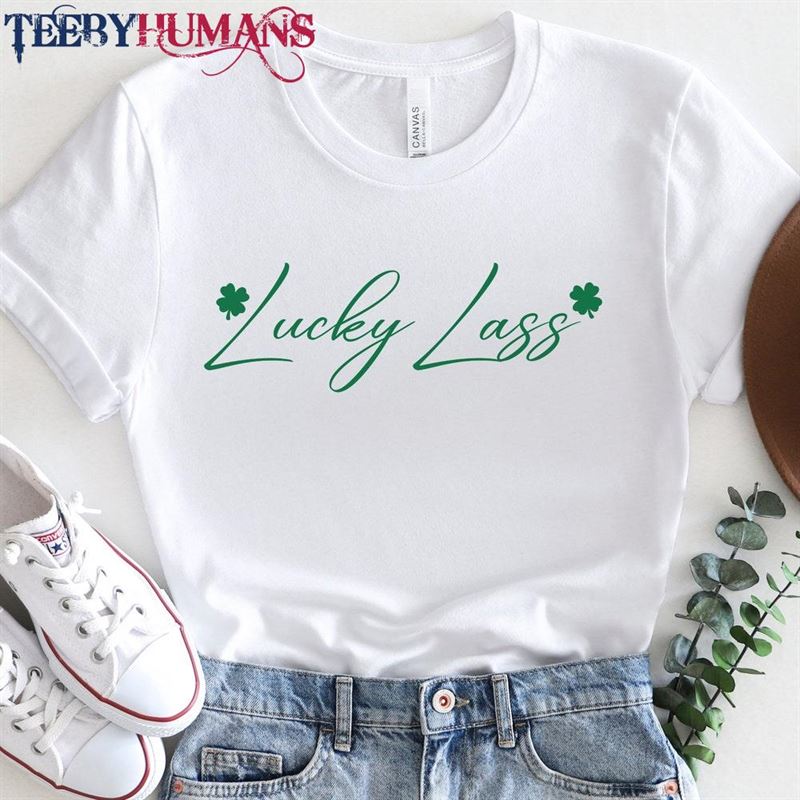 Lucky Lass St Patricks Day Shirt Gift Pattys Classic Hoodie