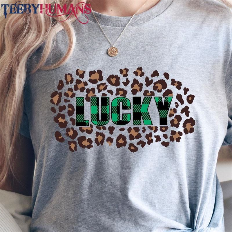 Lucky Leopard Shirt St Patricks Day Irish Gifts Unisex Hoodie