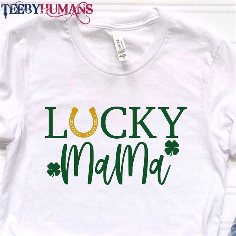 Lucky Mama Shirt St Patricks Day Irish Womens Classic Hoodie