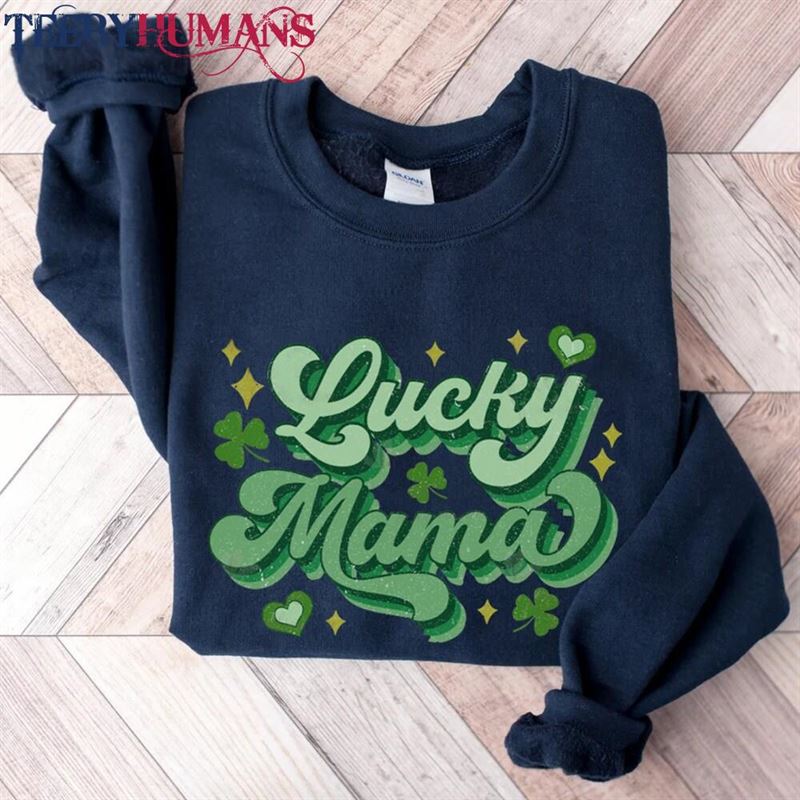 Lucky Mama St Patricks Shirt Retro Classic Unisex