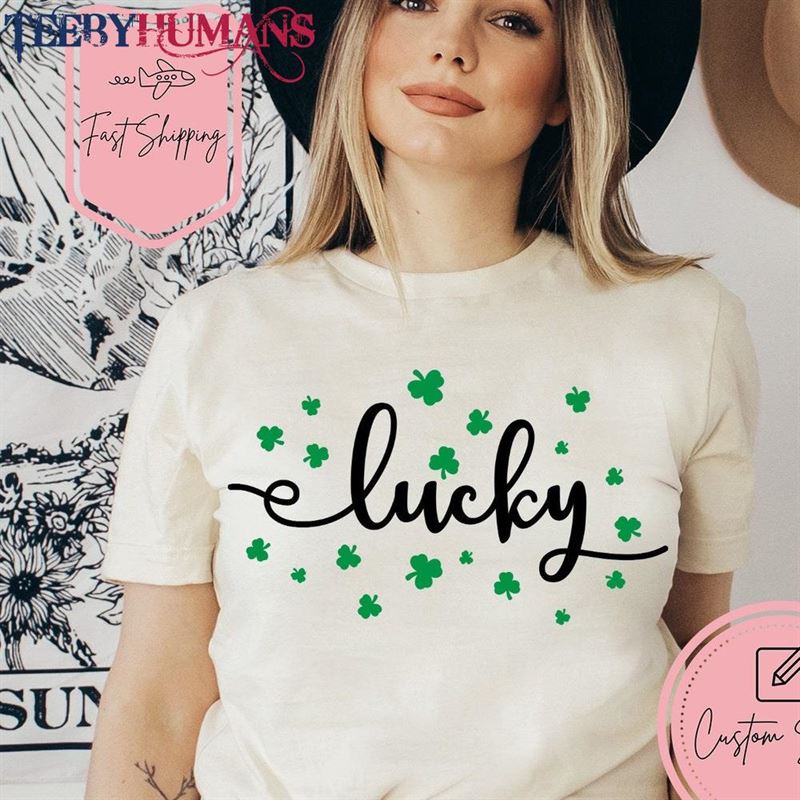 Lucky Shirt Floral Leaf St Patricks Day T-Shirt Unisex