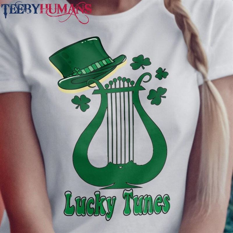 Lucky Tunes Shirt Harp St Patricks Day Unisex Classic