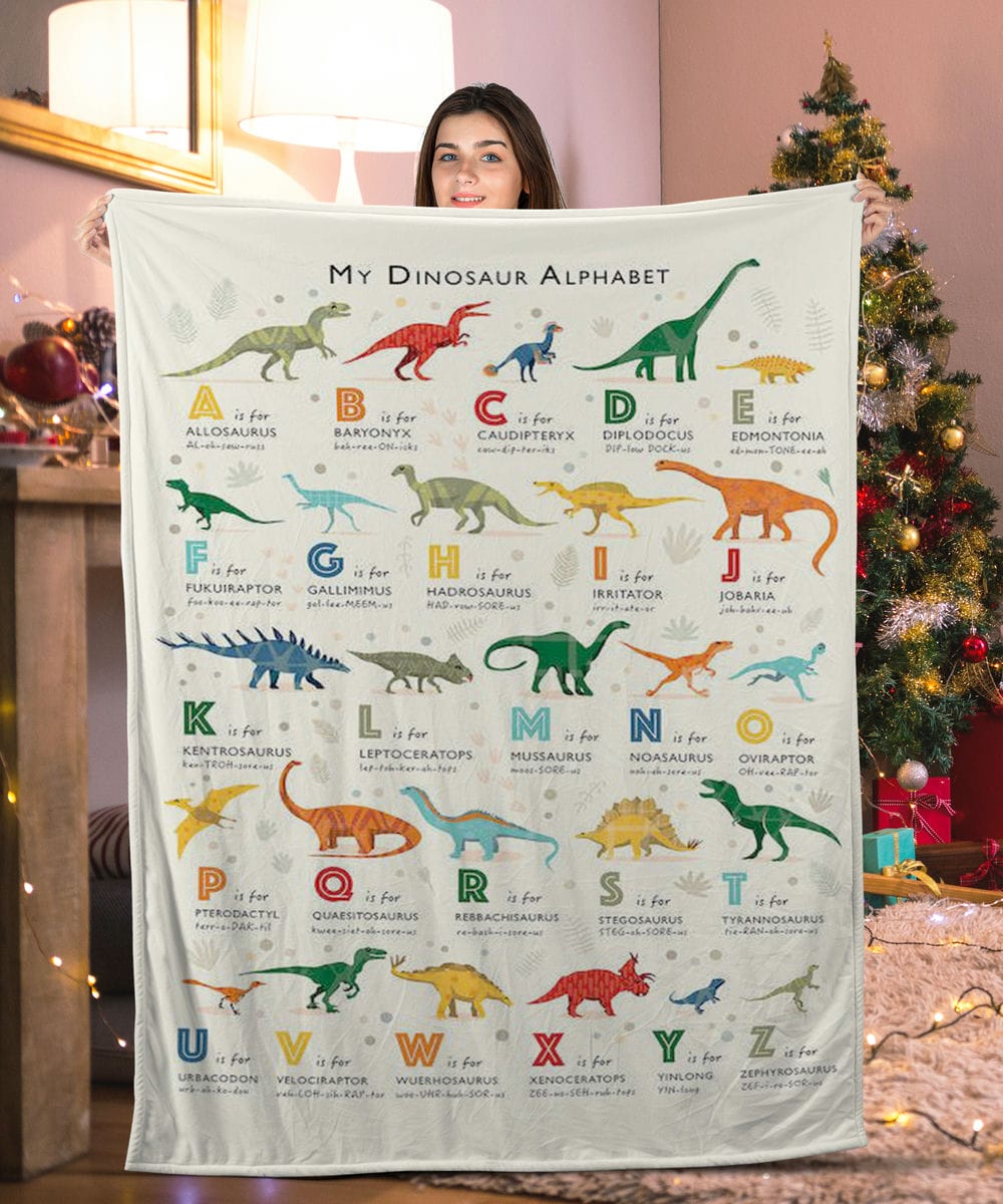 My Dinosaur Alphabet Dinosaur Blanket