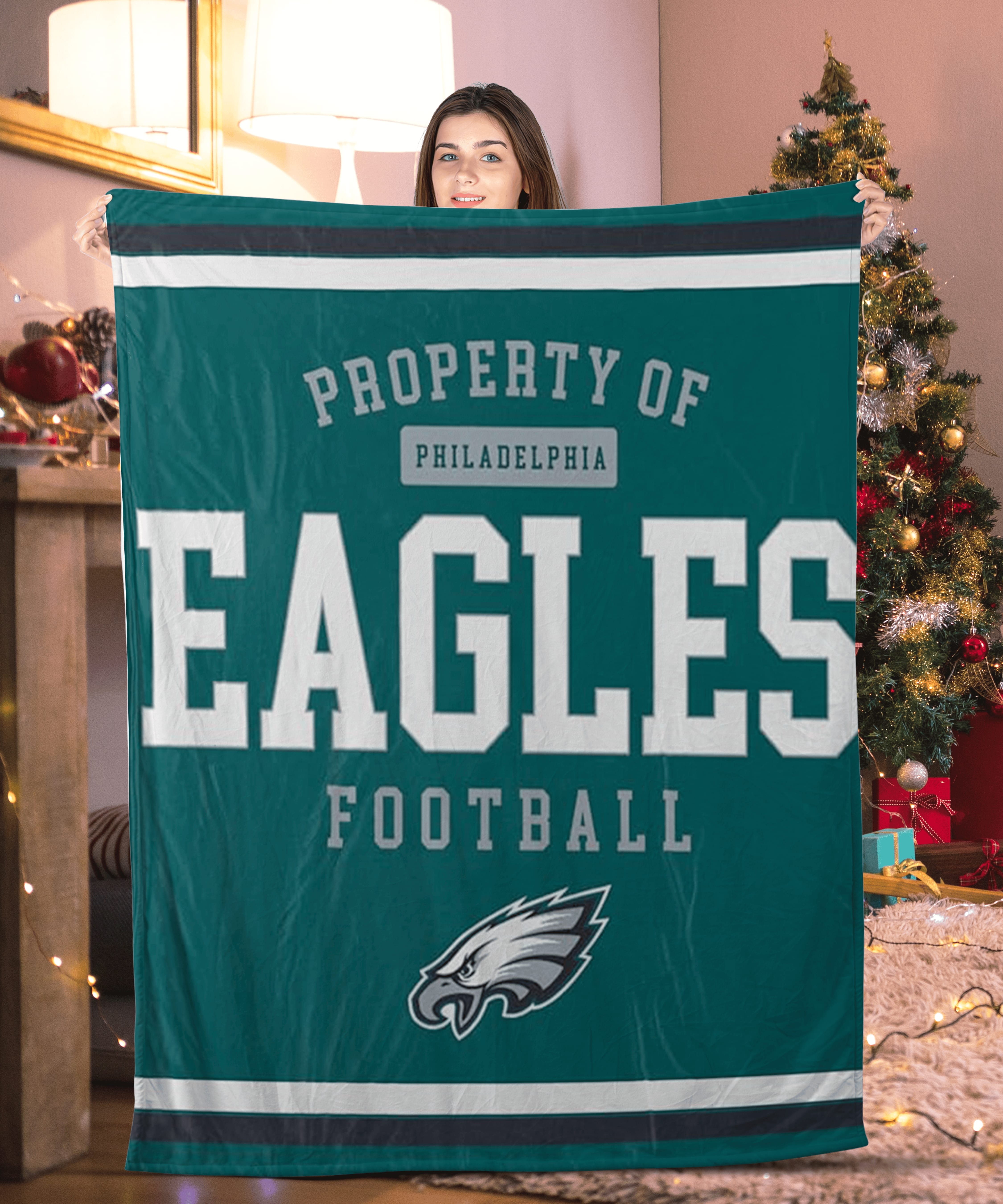 Property Of Philadelphia Eagles Football Blanket