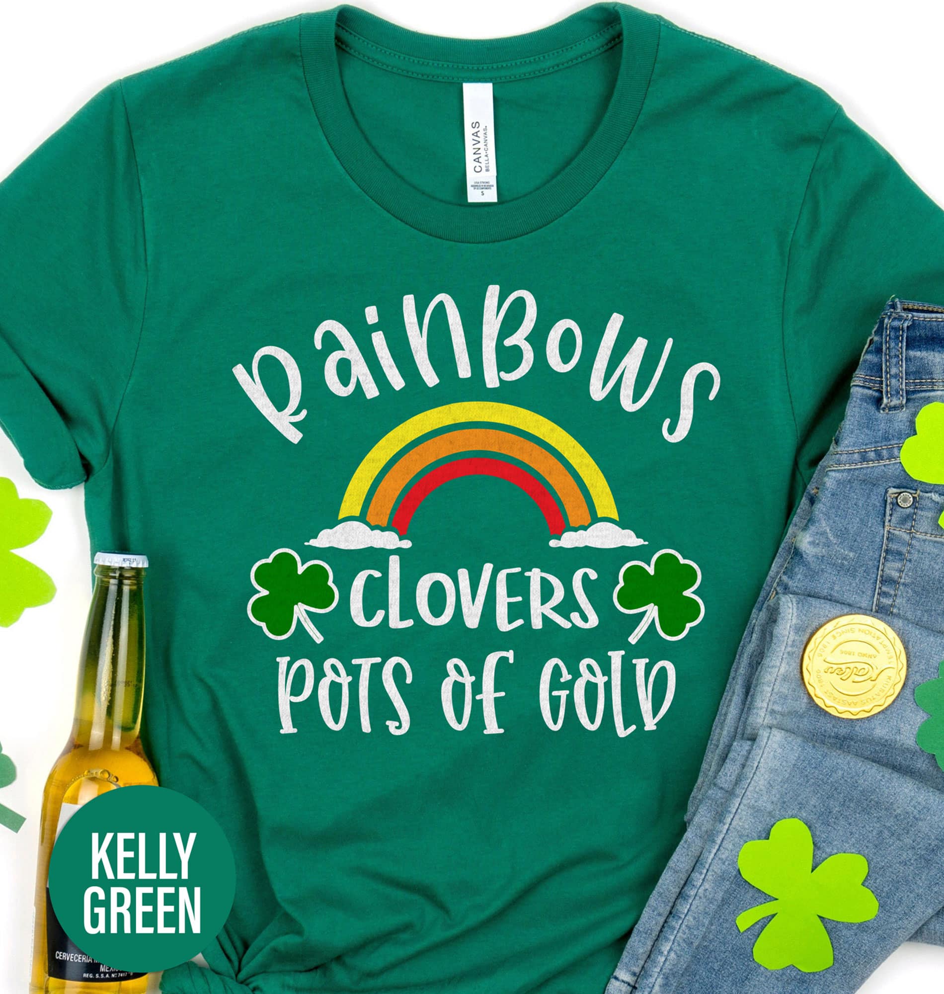 Rainbow Clovers St. Patrick’s Day T shirt