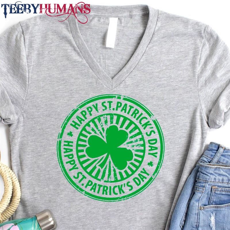 Retro Glitter Shamrock Happy St Patrick’s Day Shirt Tee Classic Hoodie