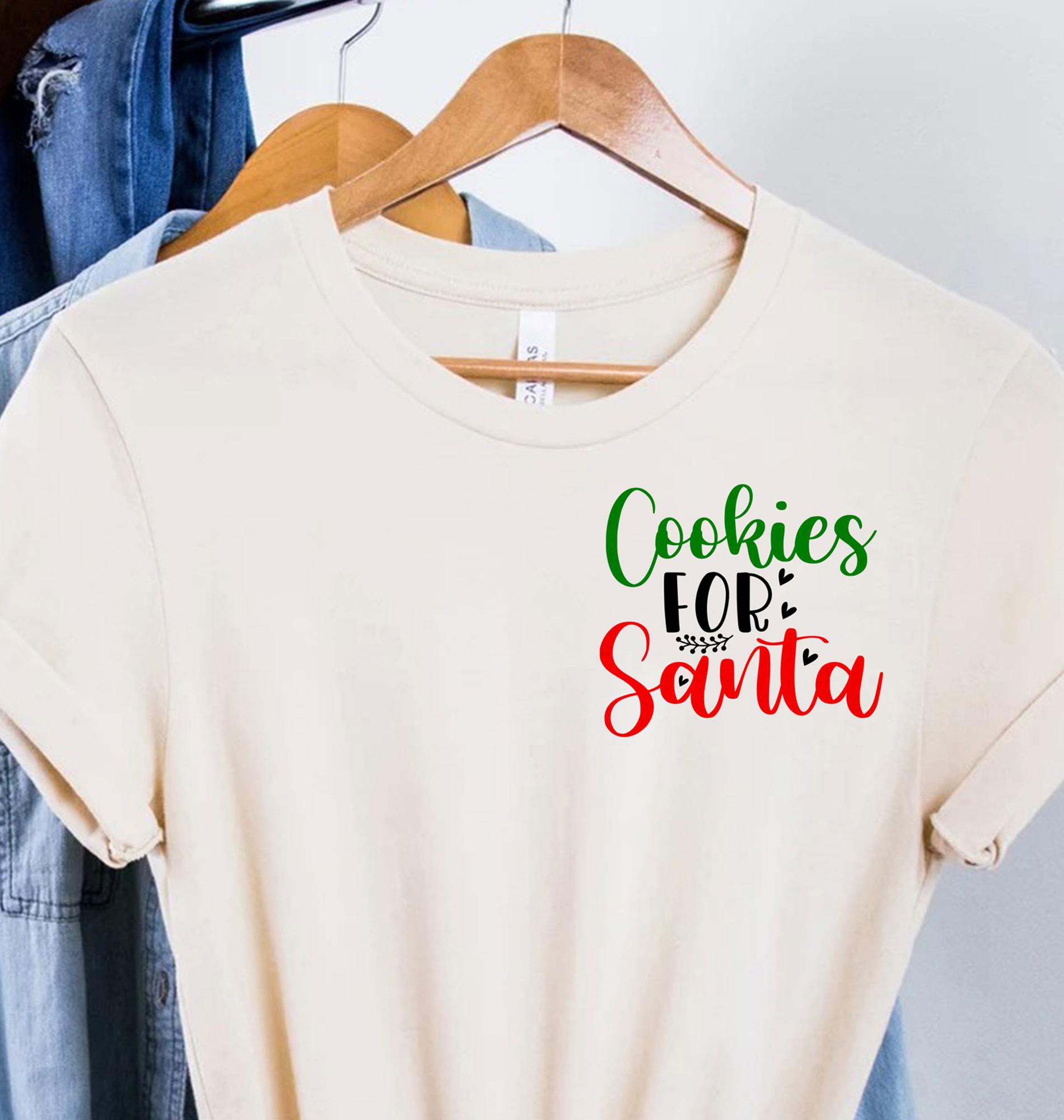 Santa Cookies Festive Tee – Christmas Holiday Shirt