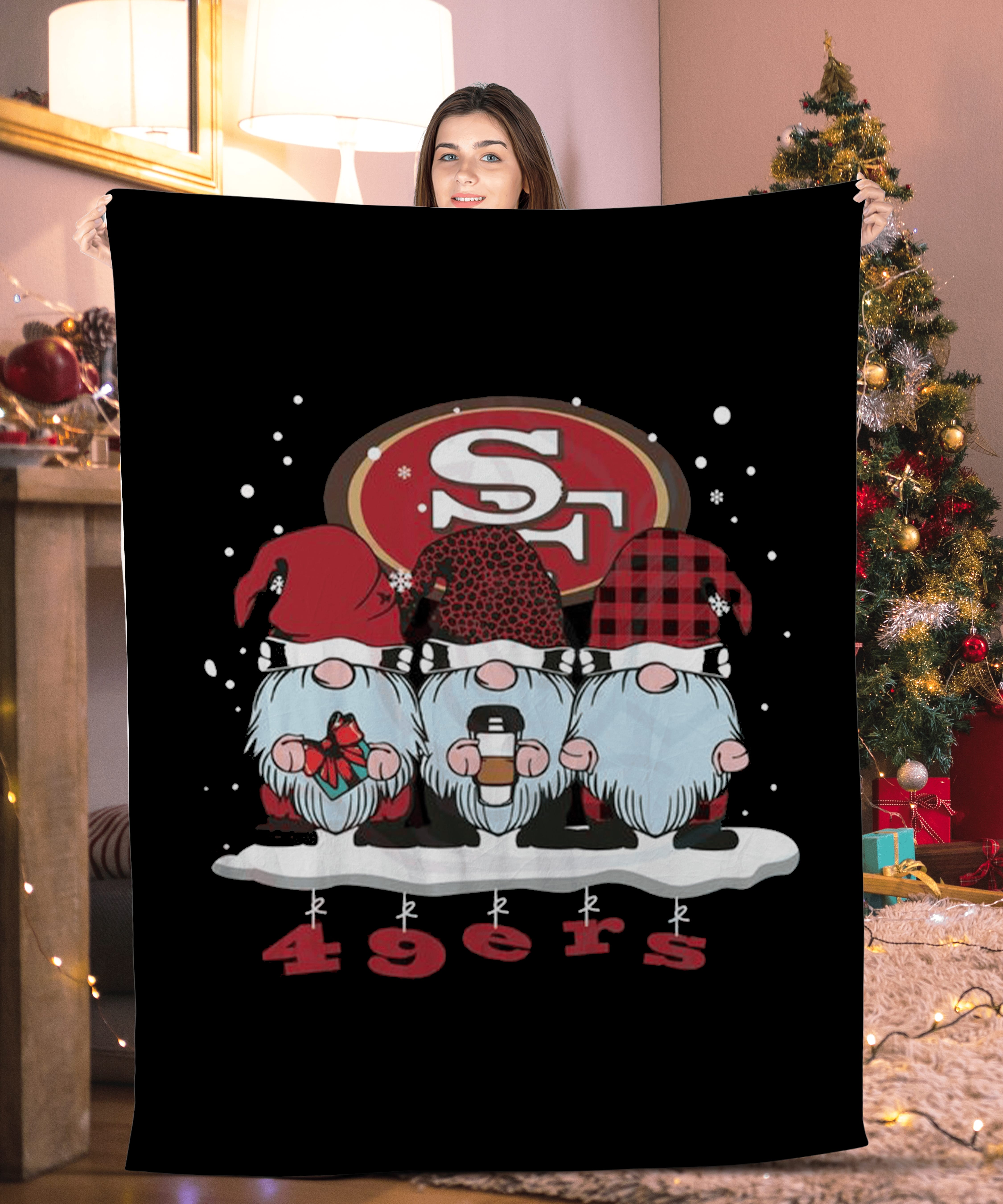 Santa San Francisco 49ERS Blanket