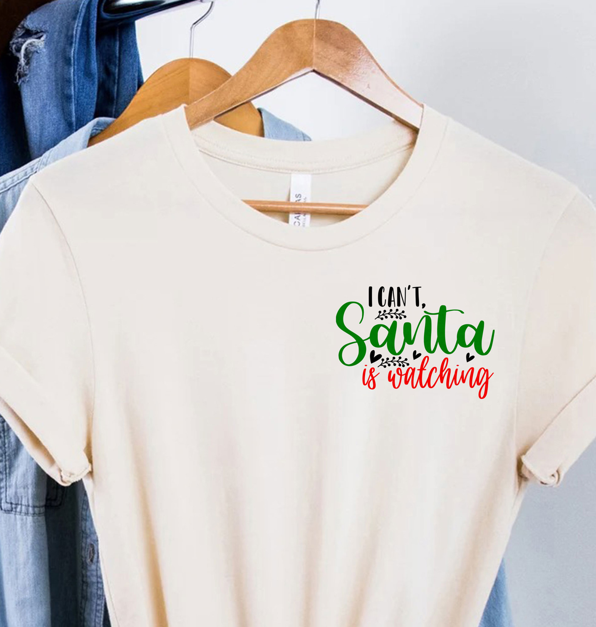 Santa’s Eye: Fun Christmas Holiday Tee by