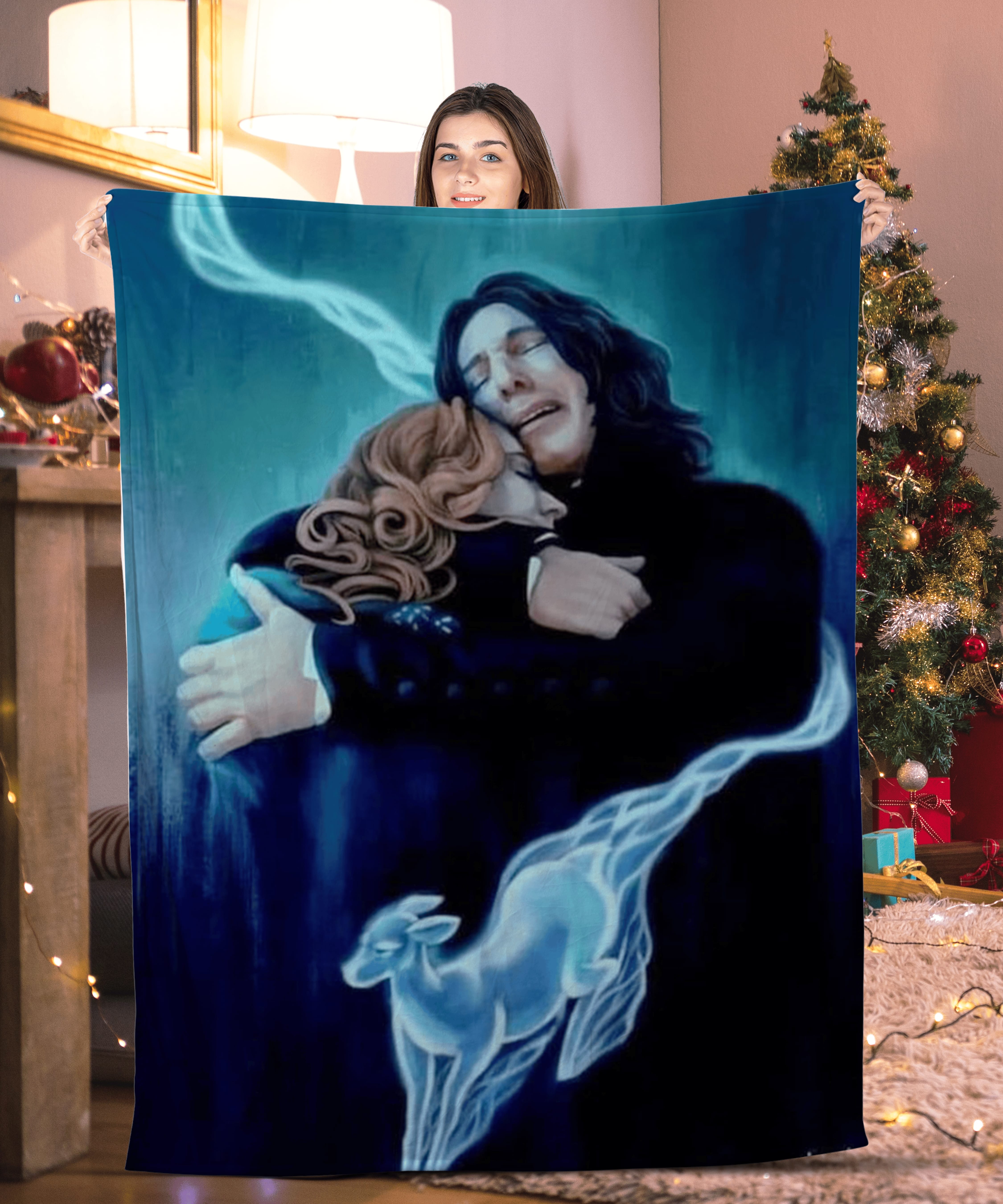 Severus Snape And Lily Potter Doe Patronus Harry Potter Blanket