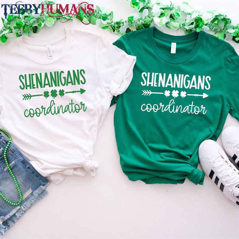 Shenanigans Coordinator Shirt St Patricks Day For Women Shamrock Tee Unisex Classic