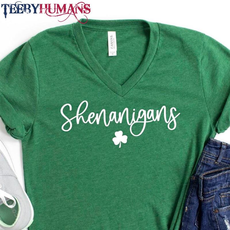 Shenanigans Shirt St Patrick’s Day Unisex V Classic