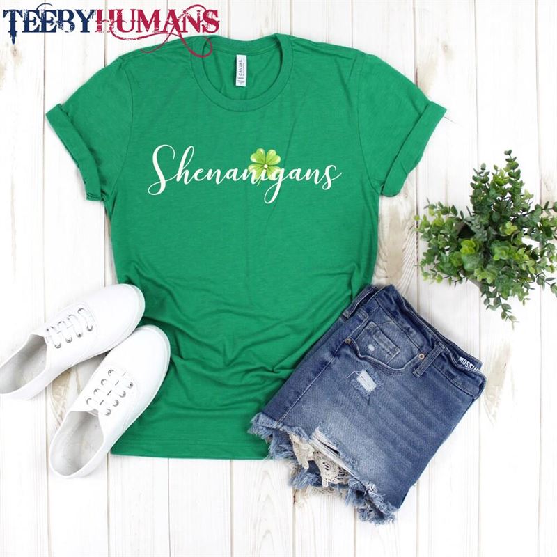 Shenanigans T-Shirt Cute Shamrock Shirt St Patrick Unisex Sweatshirt