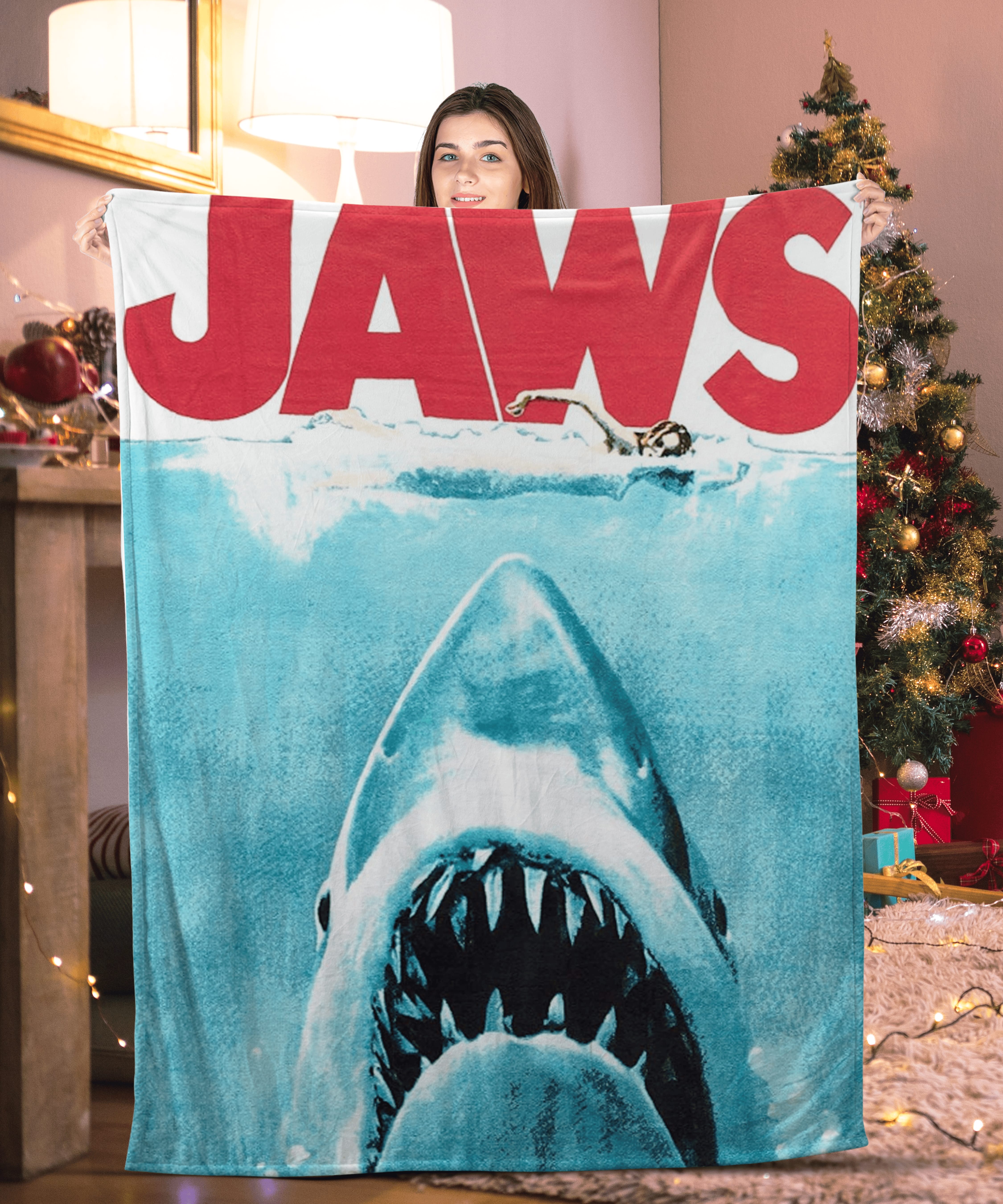 Silver Buffalo Fleece Throw Shark Blanket