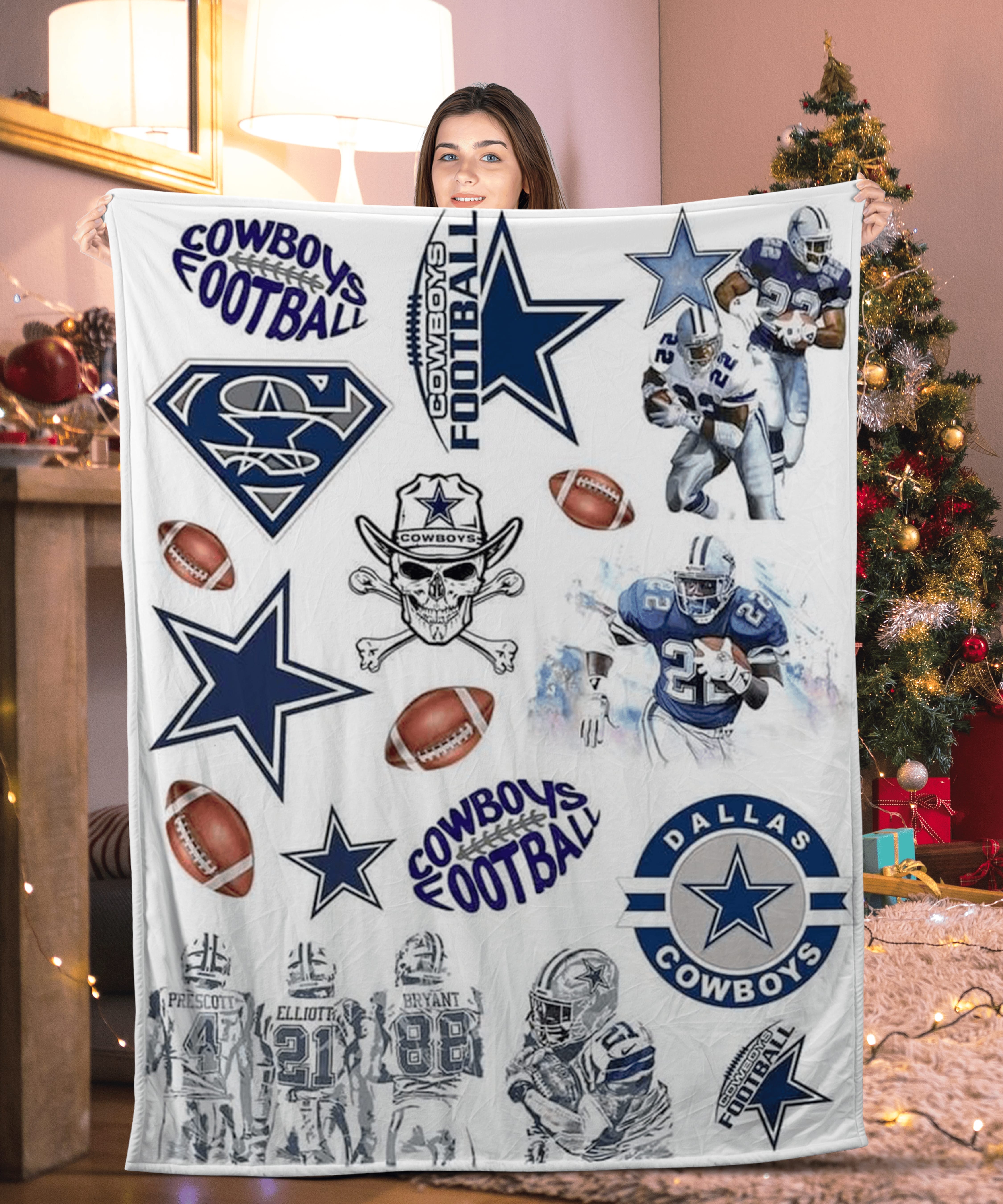 Skull Logo Cowboys Football Dallas Cowboys Blanket