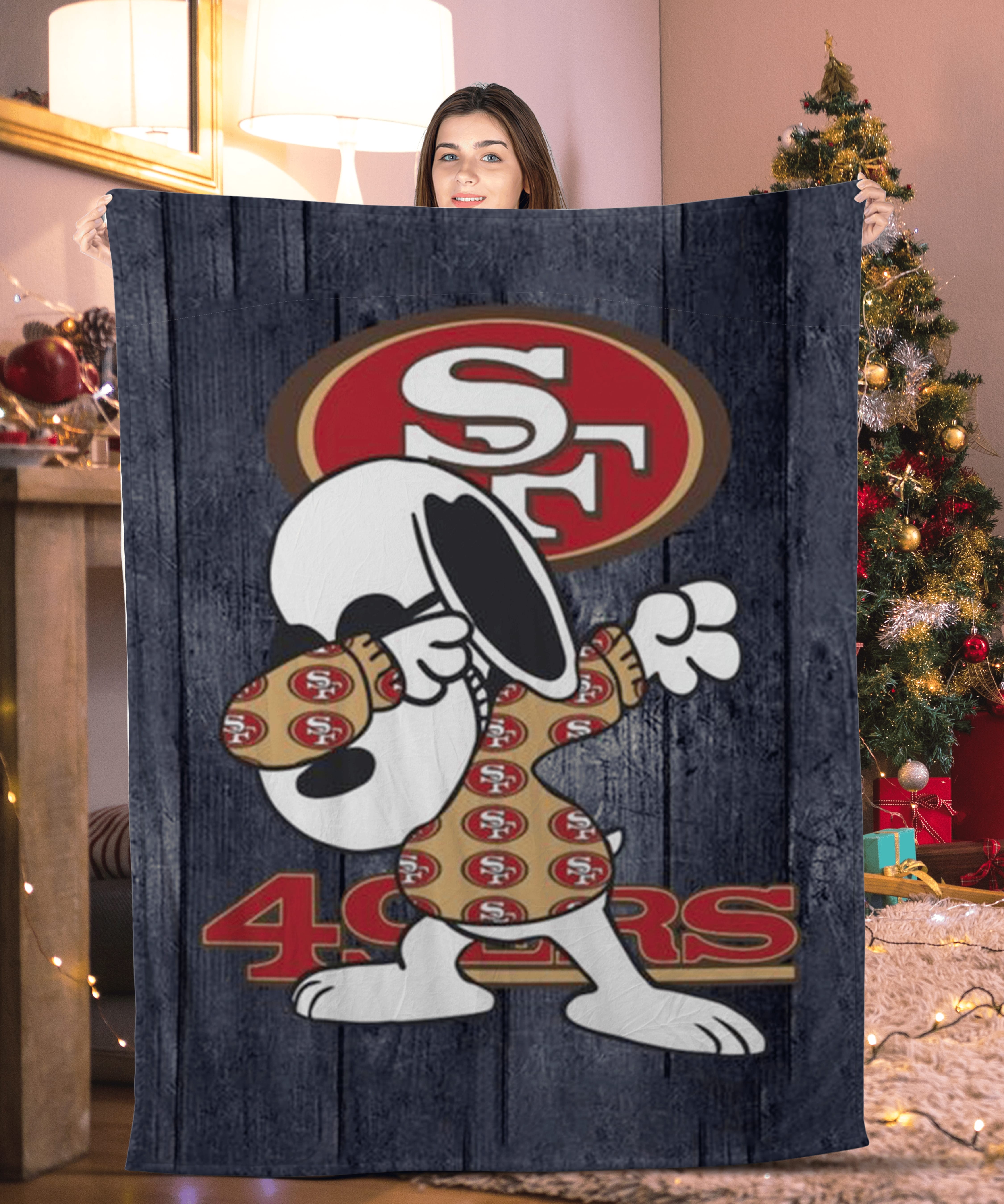 Snoopy Dabbing San Francisco 49ERS Blanket