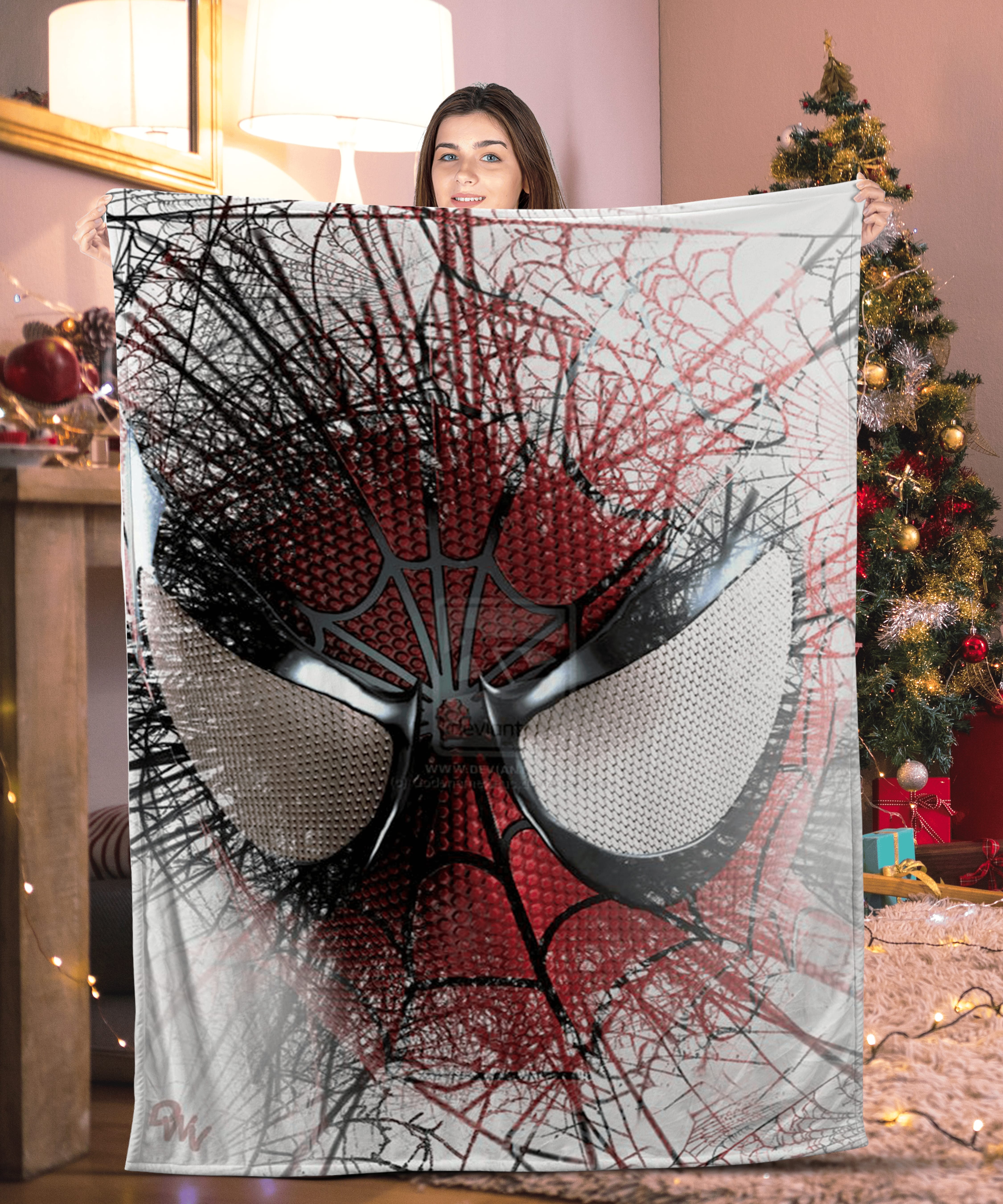 Spider Man Face Blanket