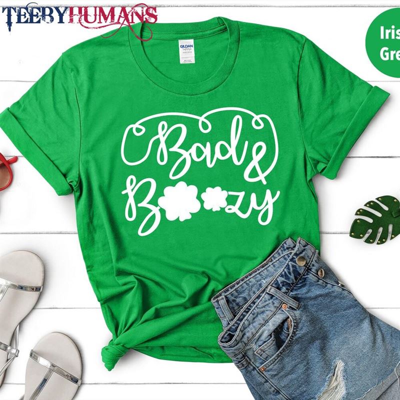 St Patrick Day Shirts Drinking Shirt Bad Boozy Sweatshirt Unisex