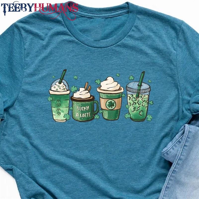 St Patrick’s Coffee T-Shirt Luck Latte Shirt Sweatshirt