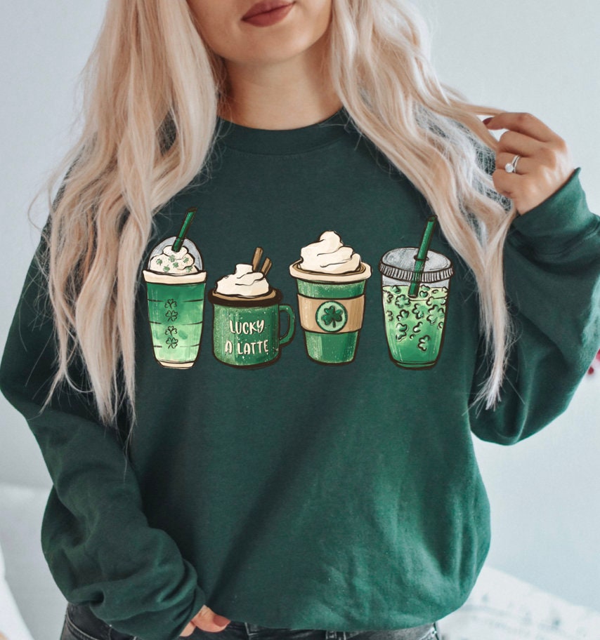 St Patricks Day Coffee Cozy Shamrock Sweatshirt