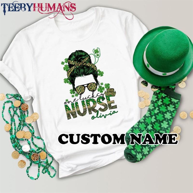 St Patrick’s Day Nurse T-Shirt Custom Unisex Classic