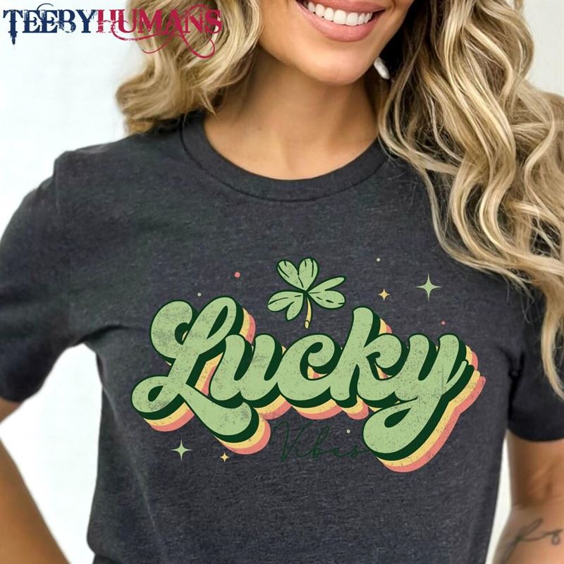 St Patricks Day Shirt Funny Lucky Shamrock Sweatshirt Unisex