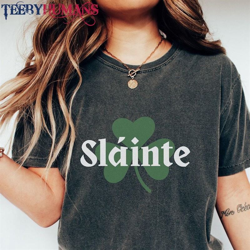 St Patricks Day Shirt Womens Comfort Colors Shamrock Sweatshirt Unisex