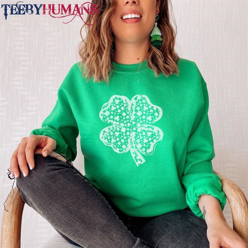 St Patricks Day Sweatshirt Women Shamrock Patrick Hoodie Unisex