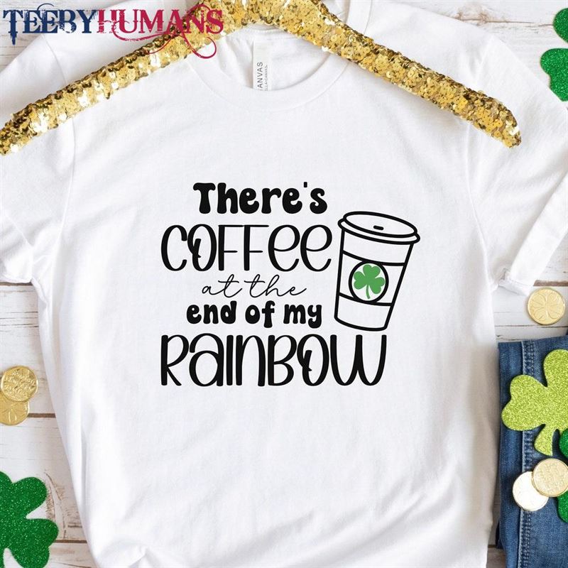 St Patricks Day T-Shirt Coffee Shamrock Shirt Unisex