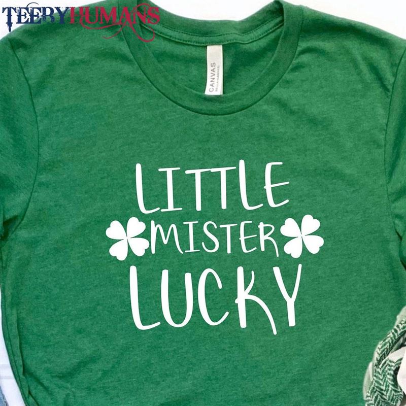 St Patricks Day T-Shirt Little Mister Lucky Saint Gift Shirt Hoodie Classic