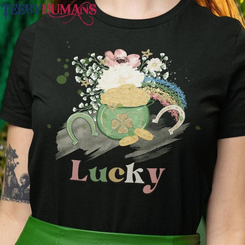 St Patricks Day T-Shirt Lucky Saint Patrick’s Irish Shirt Shamrock Paddy Unisex Hoodie