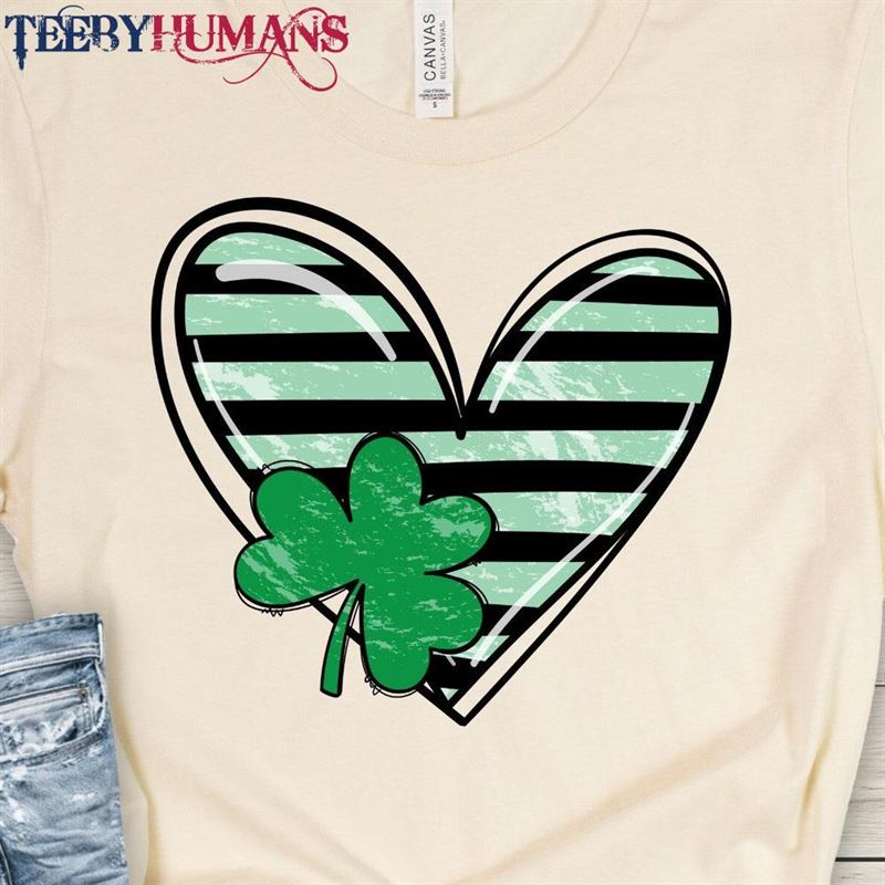 St Patricks Day Tee Clover Shirt Four Leaf T-Shirt Hoodie