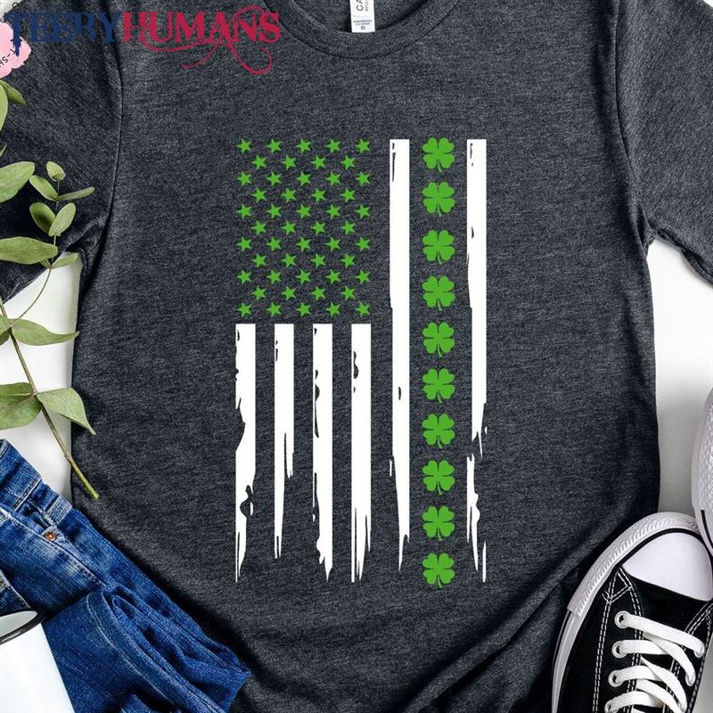 St Patrick’s Day Usa Flag Shirt Unisex Hoodie