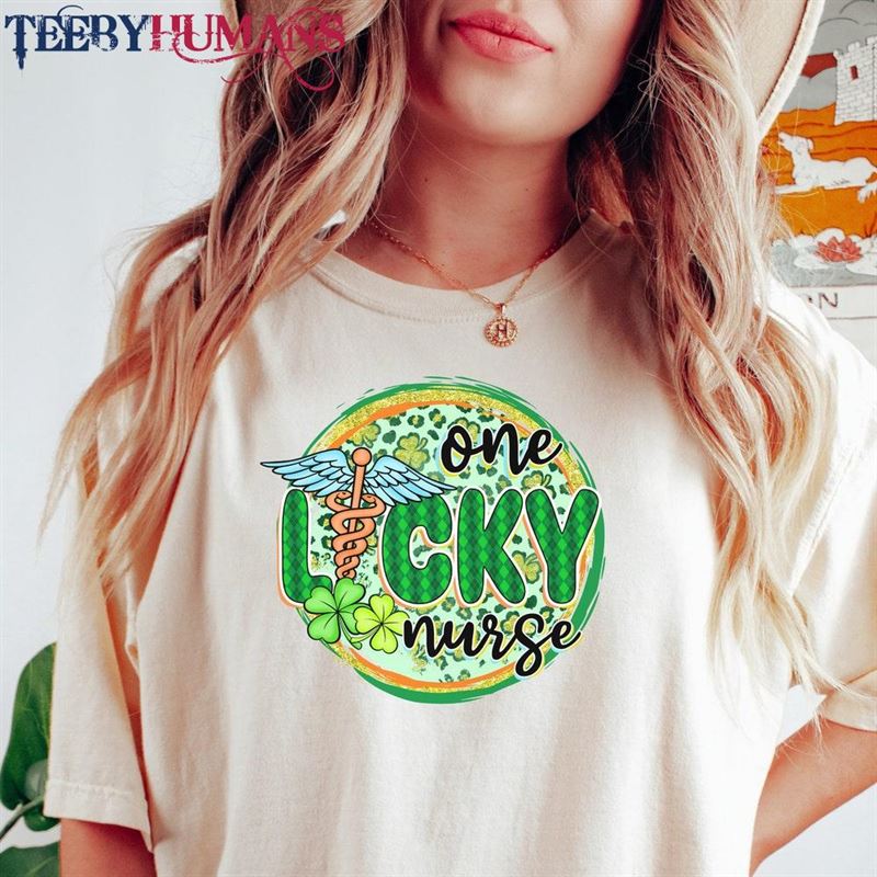 St Patricks Lucky Nurse Shirt Irish Women Gift Unisex Hoodie