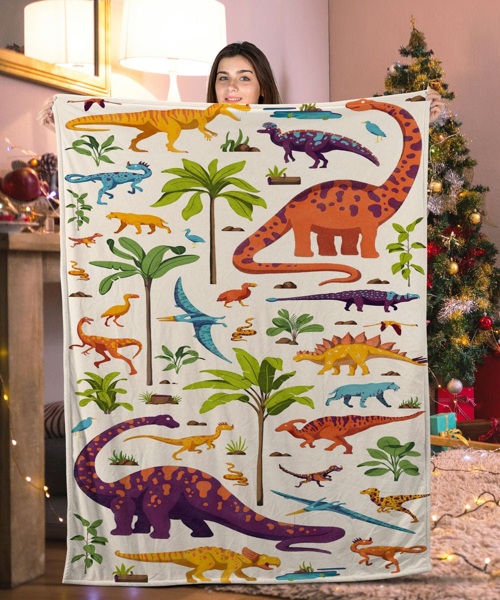 The Dinosaur Land & Water Dinosaur Blanket