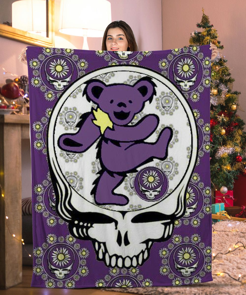 The Iconic Dancing Bear Grateful Dead Blanket