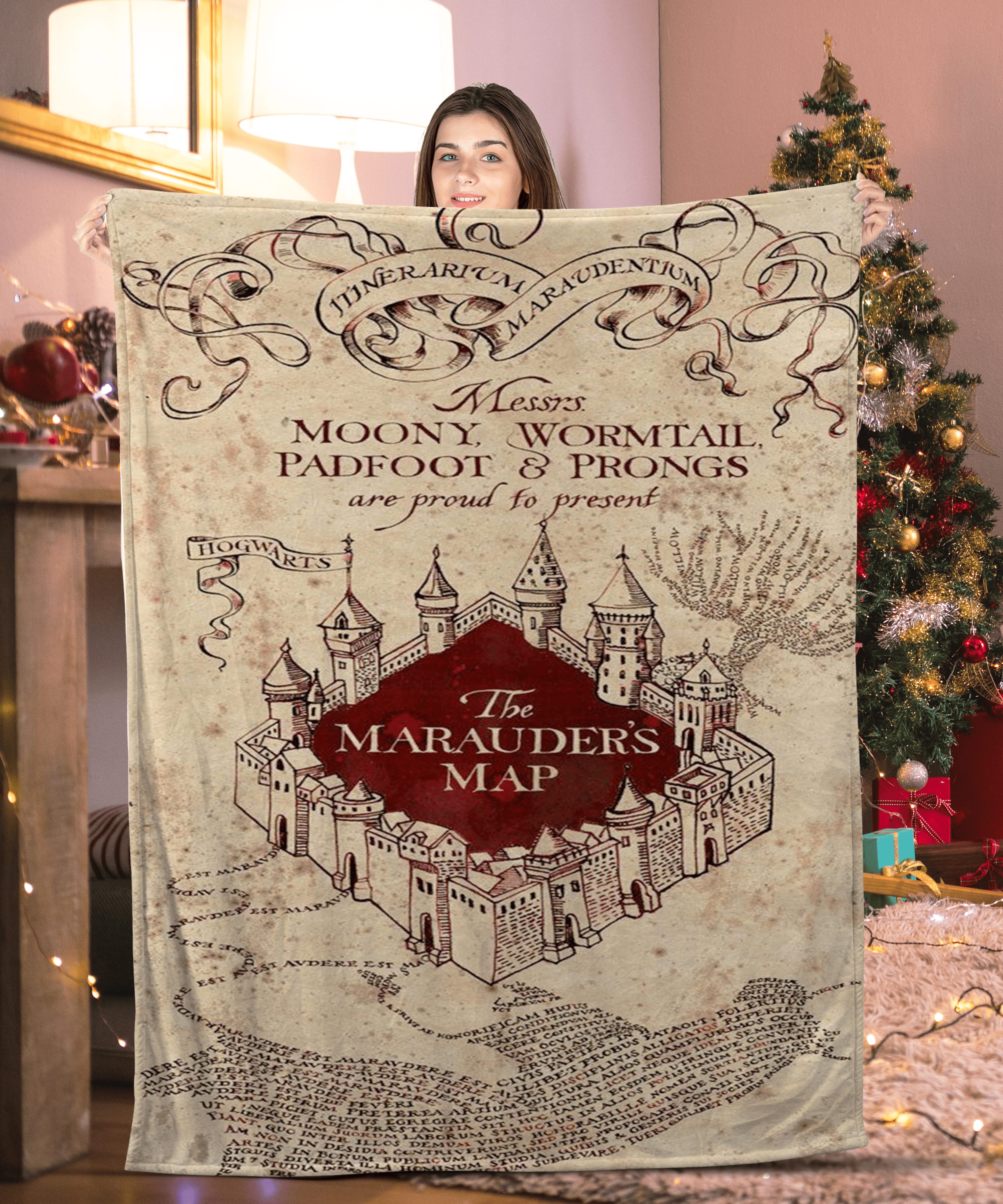 The Marauder’s Map Harry Potter Blanket