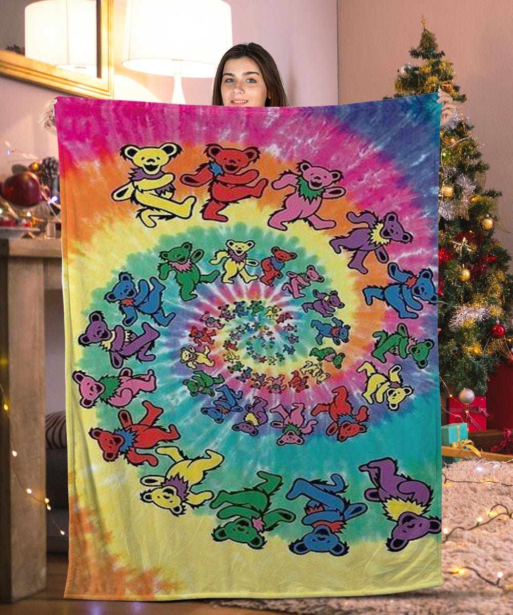 Tornado Dancing Bears Grateful Dead Blanket