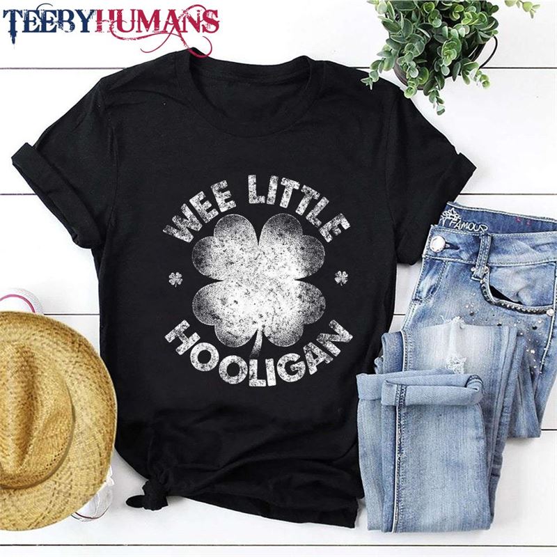 Wee Little Hooligan Saint Patrick’s Day T-Shirt Shamrock Lucky Shirt Classic