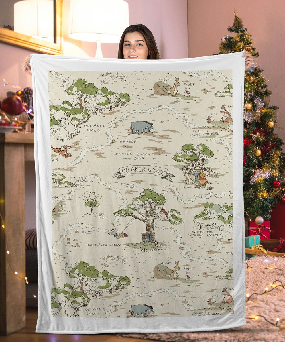 Winnie The Pooh Map Blanket