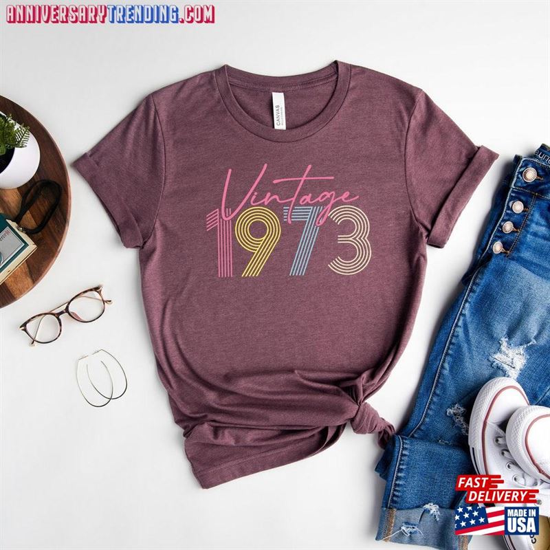 1973 Vintage Shirt Birthday 50Th Gift Sweatshirt Unisex -Bipubunny Store