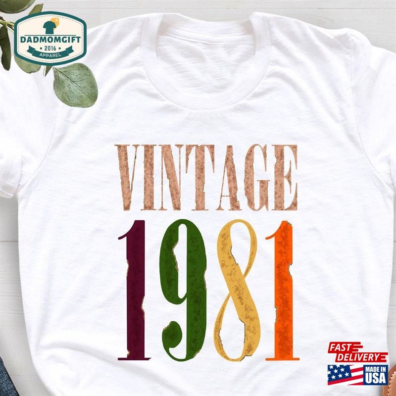 1981 Shirt Vintage Birthday 42Nd For Women Hoodie Sweatshirt