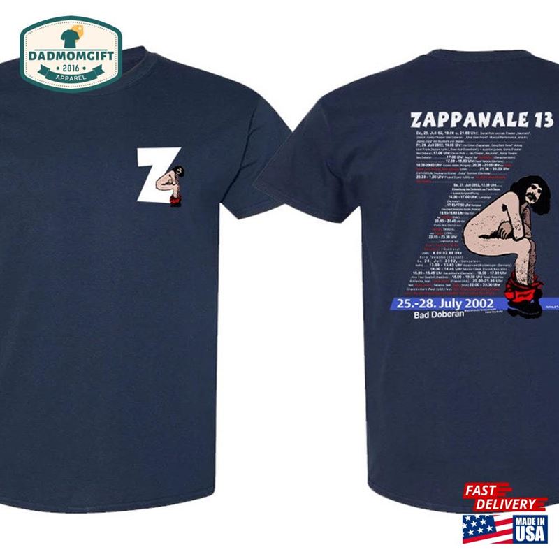 2002 Frank Zappa Zappanale 13 Tour T-Shirt Graphic Shirt Sweatshirt