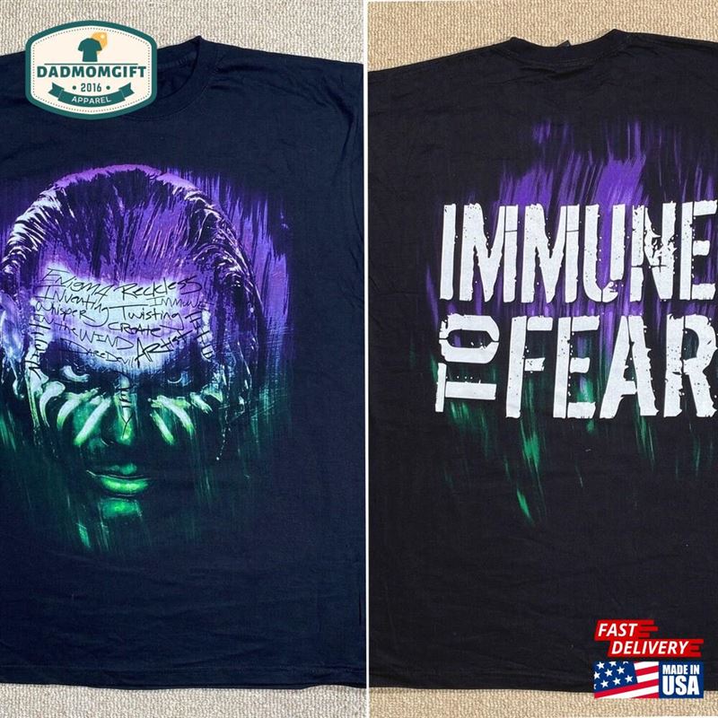 2009 Deadstock Jeff Hardy Immune To Fear T-Shirt The Boyz Graphic Shirt Classic