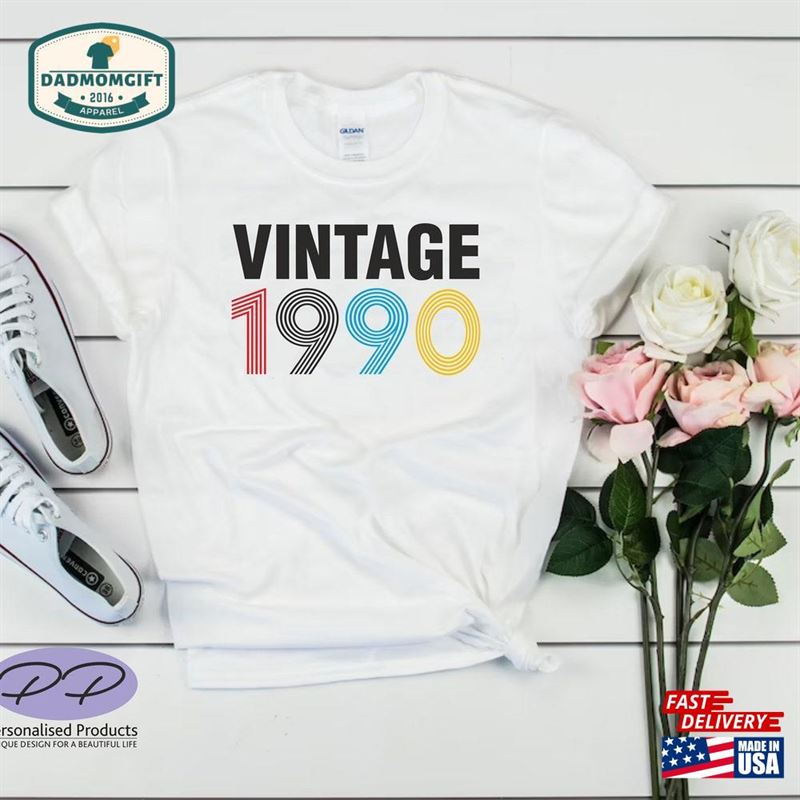 31St Birthday Gift For Women Vintage 1990 Shirt Sweatshirt Classic