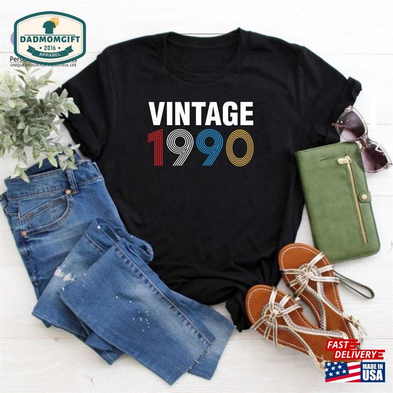 31St Birthday Gift For Women Vintage 1990 Shirt Sweatshirt Classic