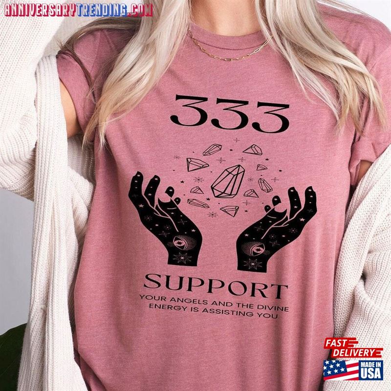 333 Angel Numbers Shirt Numerology Sweatshirt Spiritual Hoodie T-Shirt Unisex -Bipubunny Store