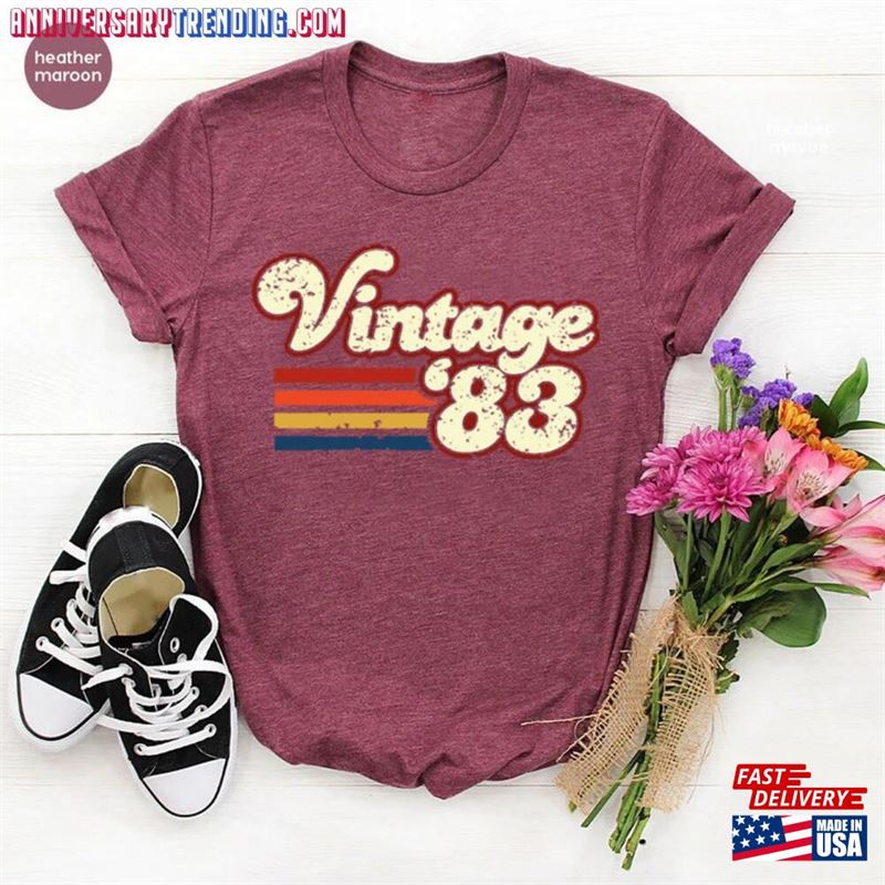 40Th Birthday Shirt Vintage 1983 T-Shirt Gift Classic – Bipubunny Store